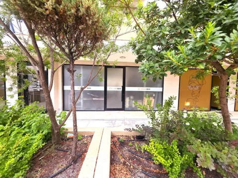 Exterior view of the commercial space with a landscaped yard and greenery. - image 3