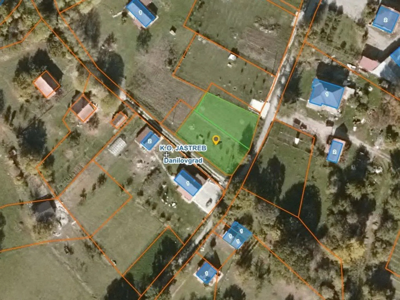 Prodaja, plac, 1000m², Jastreb, Danilovgrad