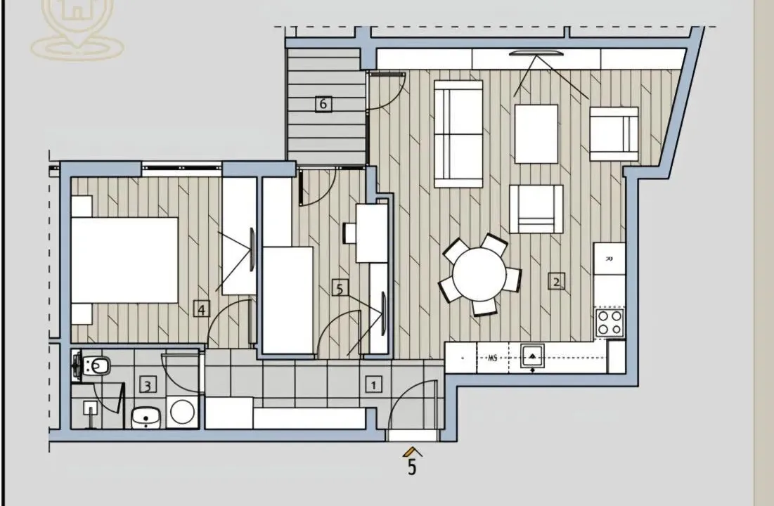Sale, two bedroom apartment, 59m², Medijana, Niš