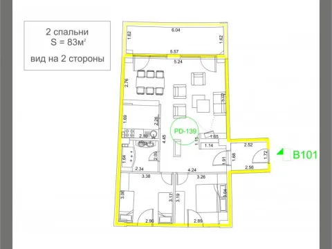 Sale, two bedroom apartment, 83m², Budva, Crna Gora - image 16