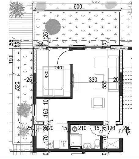 Prodaja, jednosoban stan, 38m², Radanovići, Kotor