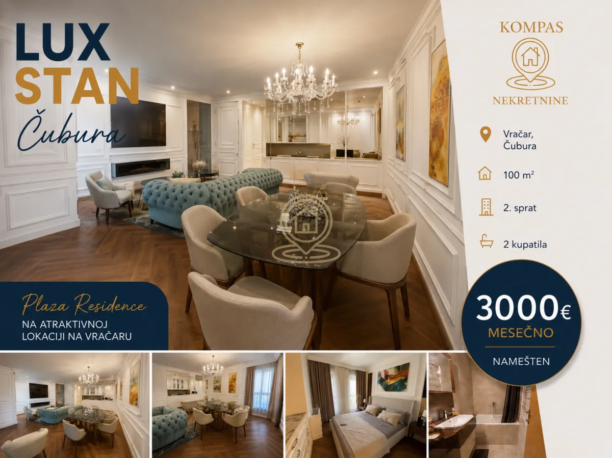 Izdavanje, trosoban stan, 100m², Čubura, Beograd