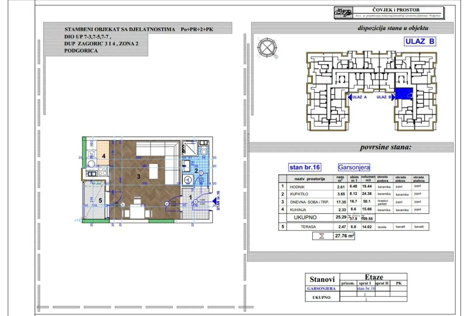 Prodaja, stan, 28m², Zagorič, Podgorica