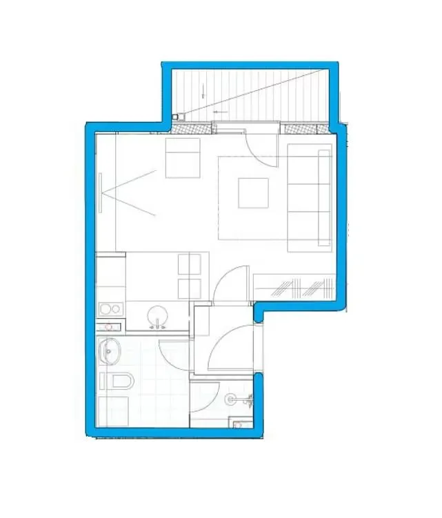 Prodaja, garsonjera, 28m², Donja Lastva, Tivat