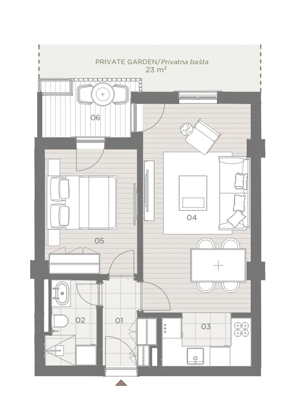 Prodaja, jednosoban stan, 48m², Herceg Novi, Crna Gora