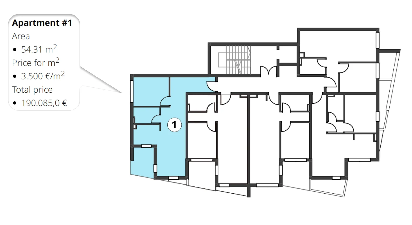 Prodaja, jednosoban stan, 48m², Petrovac, Budva
