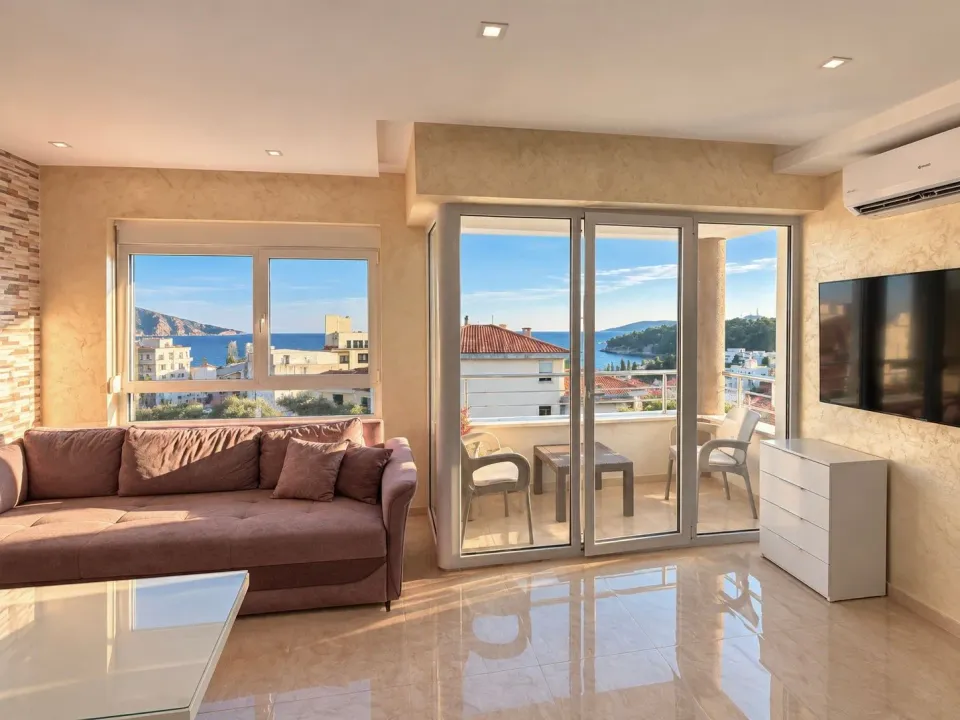 Rent, one bedroom apartment, 50m², Bečići, Budva