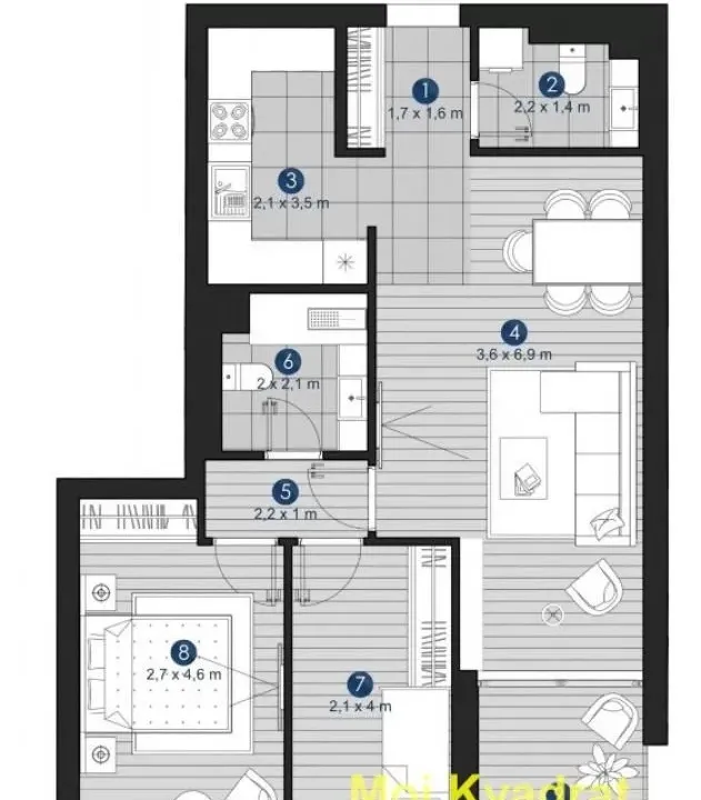 Prodaja, dvosoban stan, 67m², Autokomanda, Voždovac Sve Podlokacije
