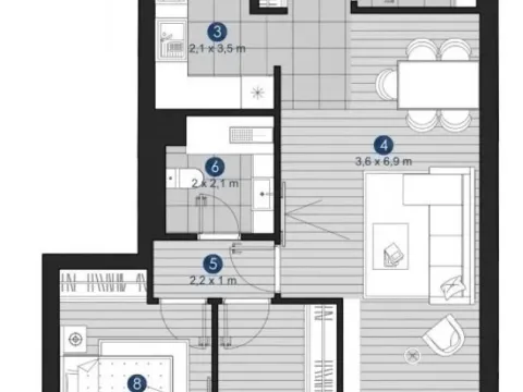 Sale, two bedroom apartment, 67m², Autokomanda, Voždovac Sve Podlokacije