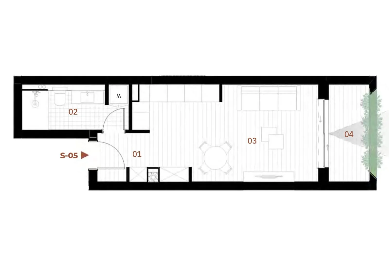 Prodaja, jednosoban stan, 33m², Orahovac, Kotor