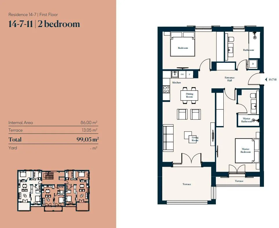 Sale, two bedroom apartment, 99m², Luštica, Tivat