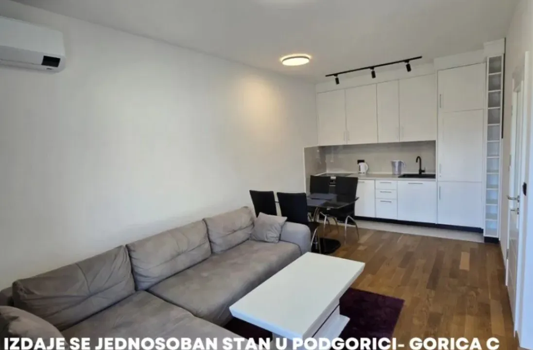 Izdavanje, jednosoban stan, 49m², Gorica C, Podgorica