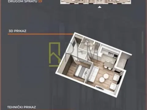 Sale, one bedroom apartment, 46m², Stari Aerodrom, Podgorica - image 10