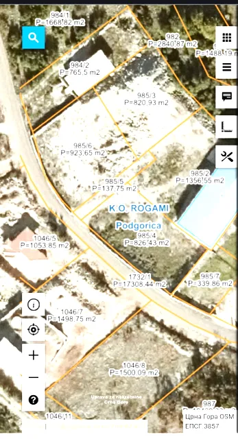 Prodaja, plac, 1880m², Rogami, Podgorica