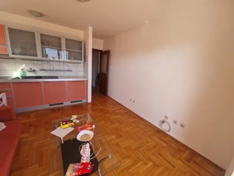 Dnevna soba sa parketom i kuhinjom u uglu. - image 4