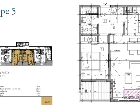 Prodaja, jednosoban stan, 52m², Dobrota, Kotor