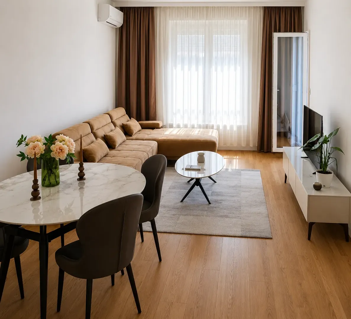 Rent, one bedroom apartment, 46m², Stari Aerodrom, Podgorica