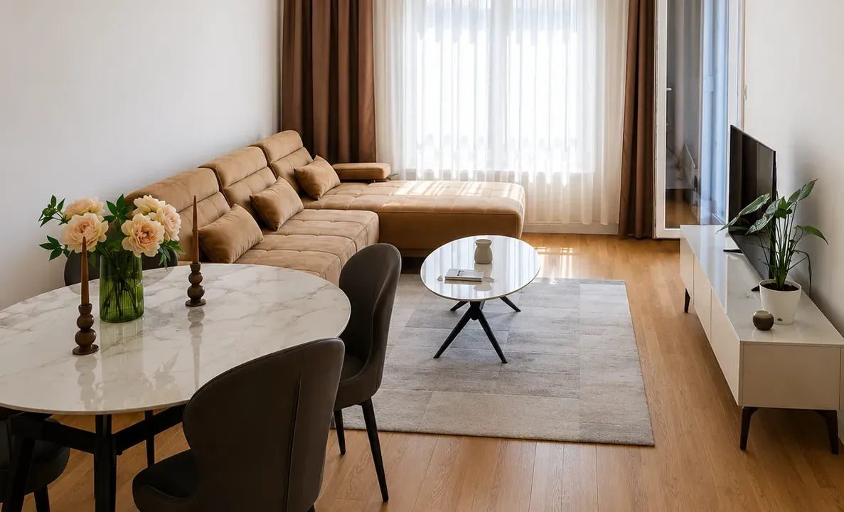 Rent, one bedroom apartment, 46m², Stari Aerodrom, Podgorica