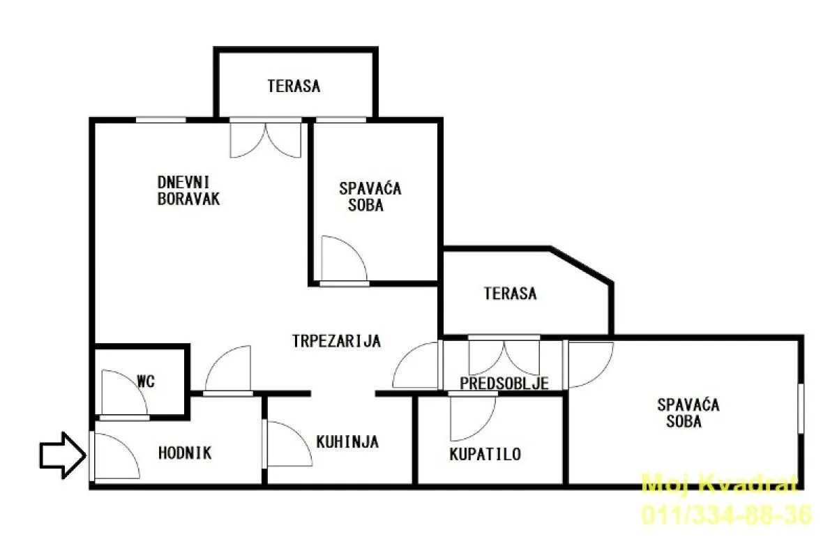 Prodaja, dvosoban stan, 64m², Novi Beograd Blok 62, Novi Beograd Sve Podlokacije