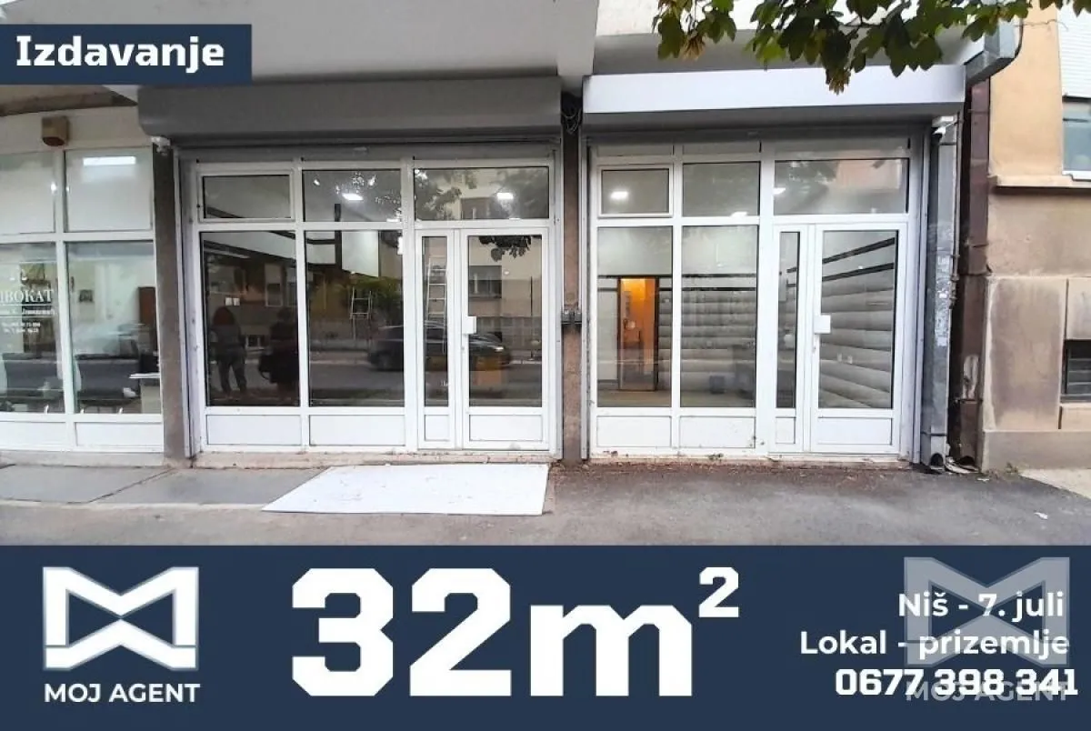 Izdavanje, poslovni prostor, 32m², Centar, Niš