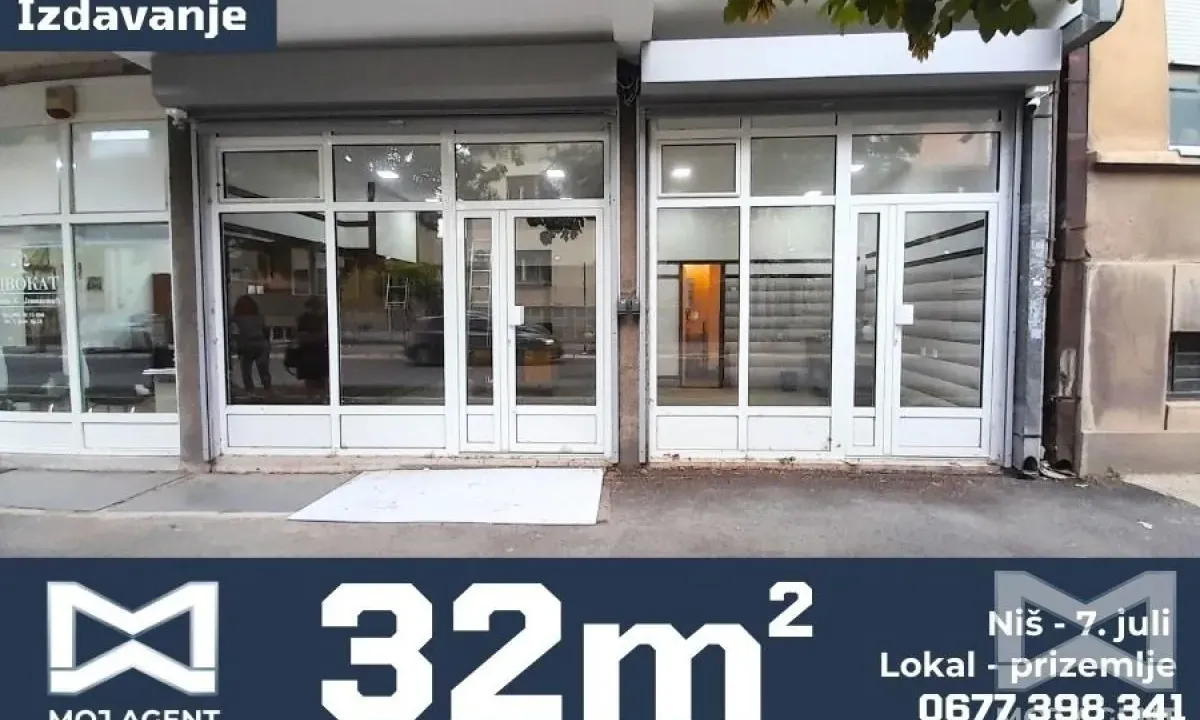 Izdavanje, poslovni prostor, 32m², Centar, Niš