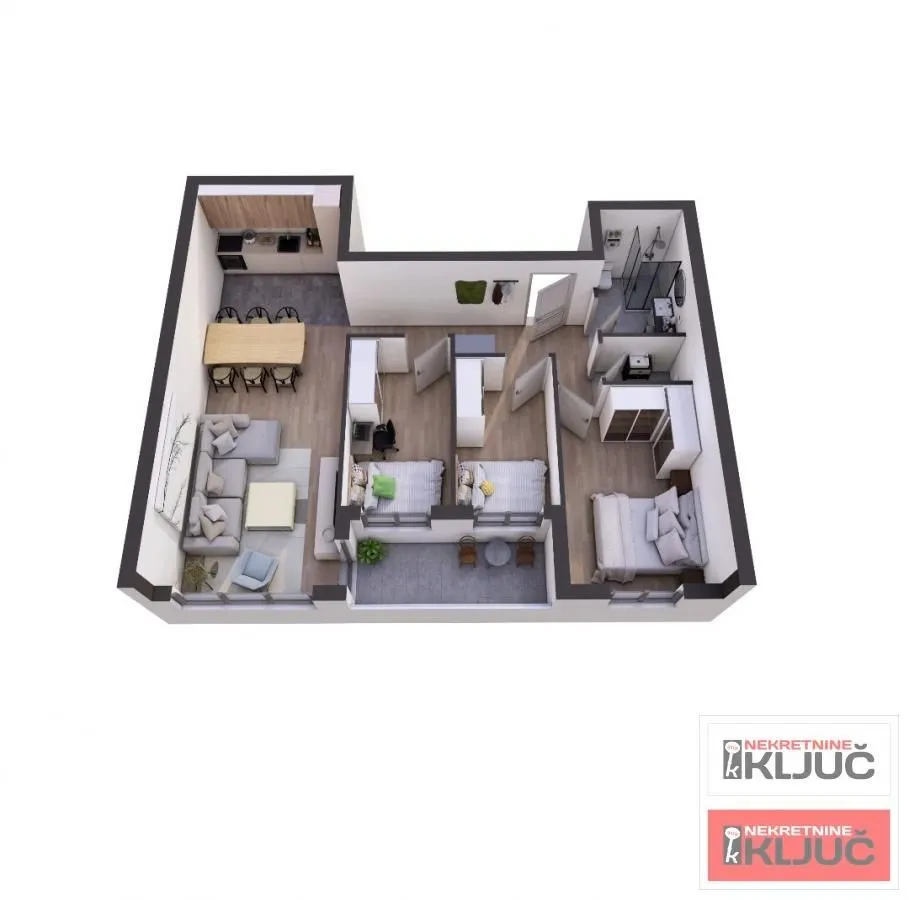 Sale, three bedroom apartment, 78m², Petrovaradin, Novi Sad