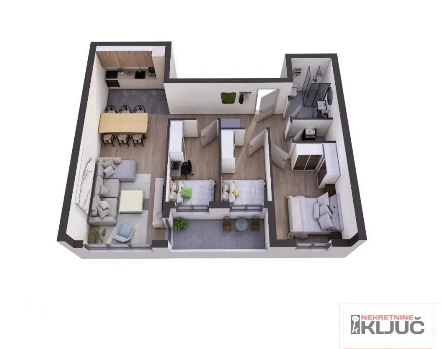 Prodaja, trosoban stan, 78m², Petrovaradin, Novi Sad