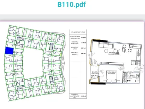 Sale, one bedroom apartment, 51m², Ilino, Bar - image 5