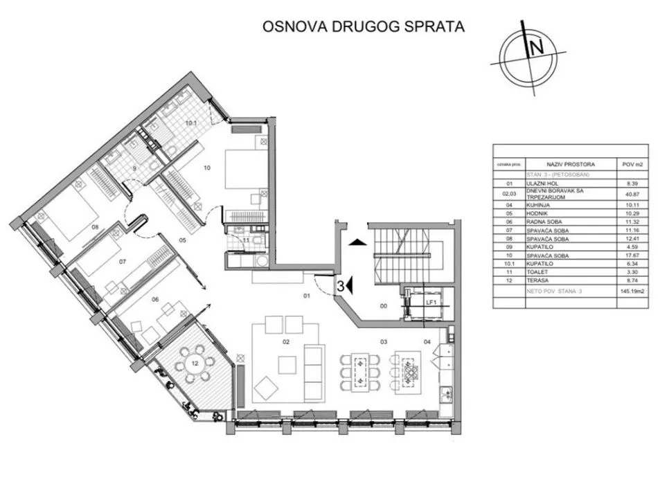 Prodaja, petosoban stan, 145m², Stari Grad, Beograd