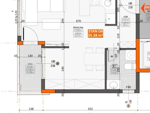 Sale, one bedroom apartment, 36m², Velika Plaža, Ulcinj - image 4
