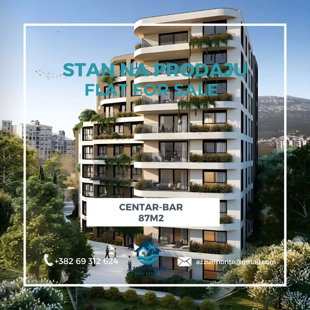 Prodaja, dvosoban stan, 87m², Centar, Bar