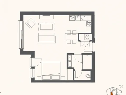 Prodaja, garsonjera, 49m², Porto Montenegro, Tivat - image 4