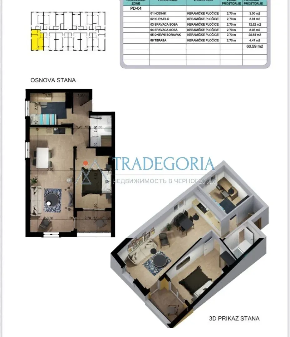 Prodaja, garsonjera, 31m², Bar, Crna Gora