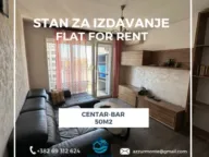 Izdavanje, jednosoban stan, 50m², Centar, Bar - image 1