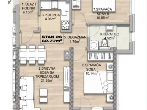 Prodaja, dvosoban stan, 63m², Pantelej, Niš - image 4