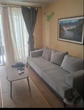 Living room with a sofa and coffee table. - image 14