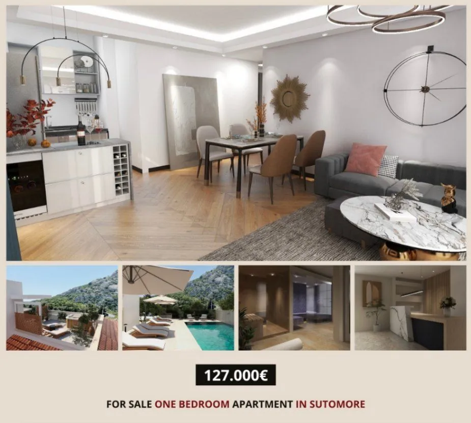 Sale, one bedroom apartment, 55m², Sutomore, Bar