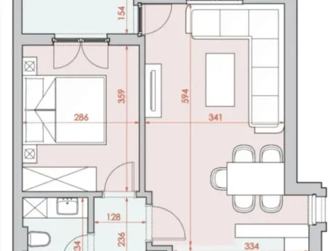 Izdavanje, jednosoban stan, 47m², City Kvart, Podgorica - image 2