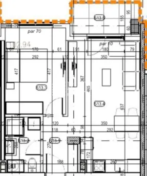 Arhitektonski plan nekretnine sa dimenzijama prostorija. - image 5