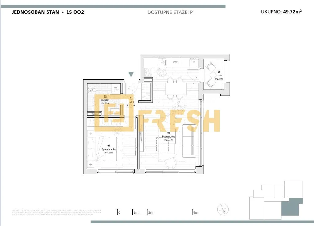 Sale, one bedroom apartment, 49m², Kolašin, Crna Gora