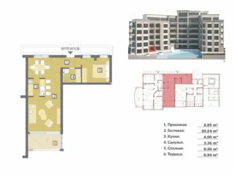 Izdavanje, jednosoban stan, 57m², Bečići, Budva - image 3
