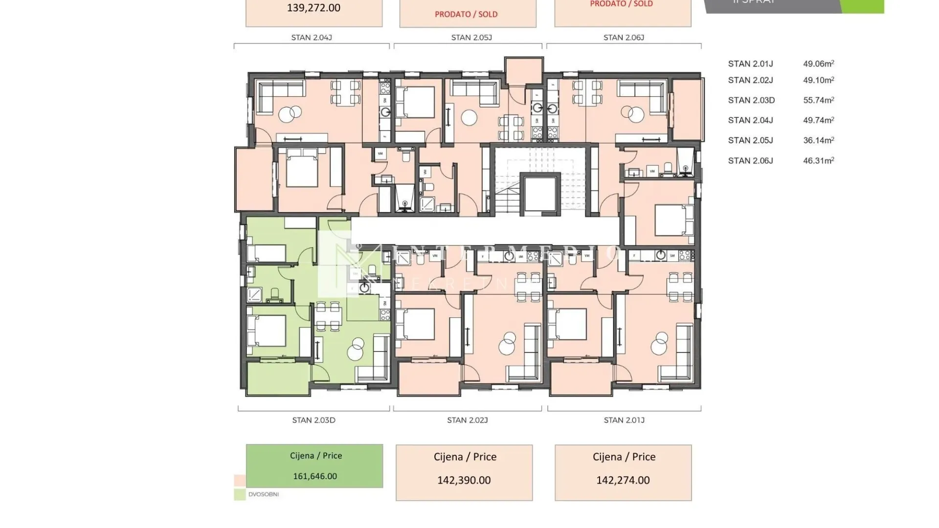 Prodaja, jednosoban stan, 36m², Bijela, Herceg Novi