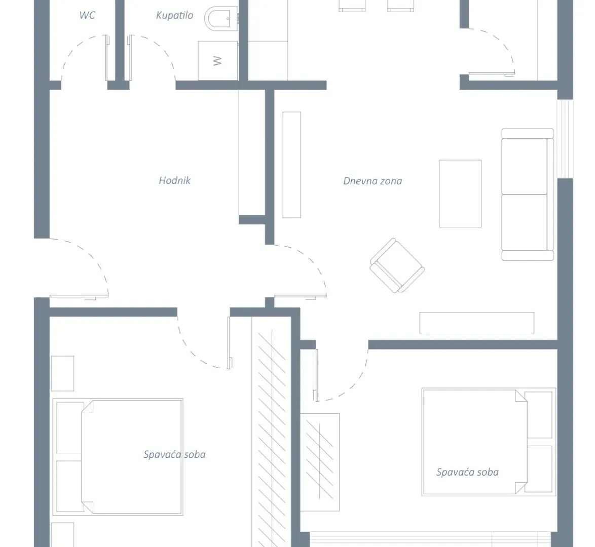 Prodaja, dvosoban stan, 65m², Centar, Nikšić