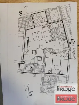Osnova stana sa rasporedom prostorija i dimenzijama. - image 4
