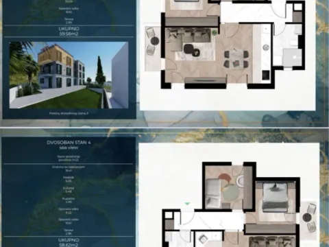 Prodaja, dvosoban stan, 60m², Kava, Tivat - image 4