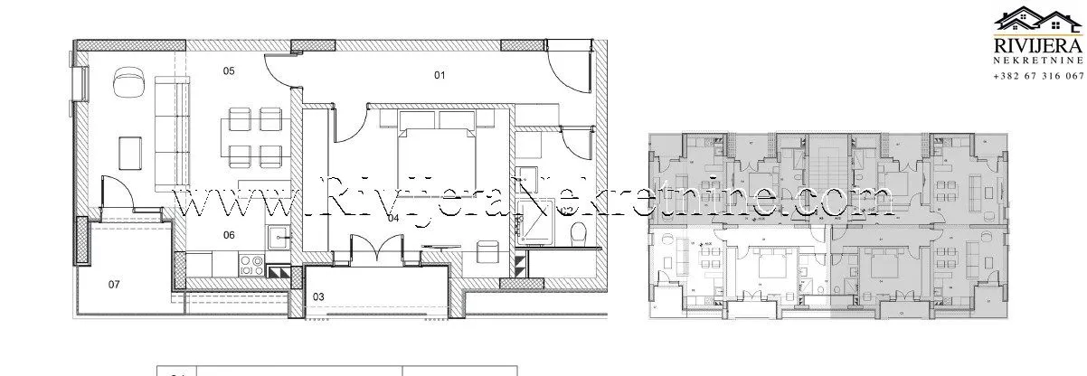 Prodaja, jednosoban stan, 57m², Risan, Kotor