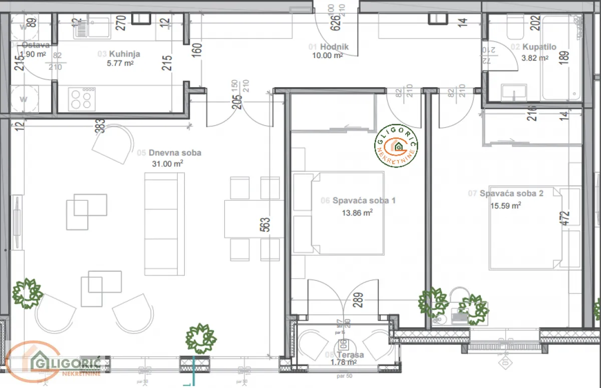 Prodaja, trosoban stan, 84m², Vukov Spomenik, Zvezdara Sve Podlokacije