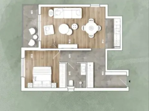 Sale, one bedroom apartment, 61m², Bigova, Kotor