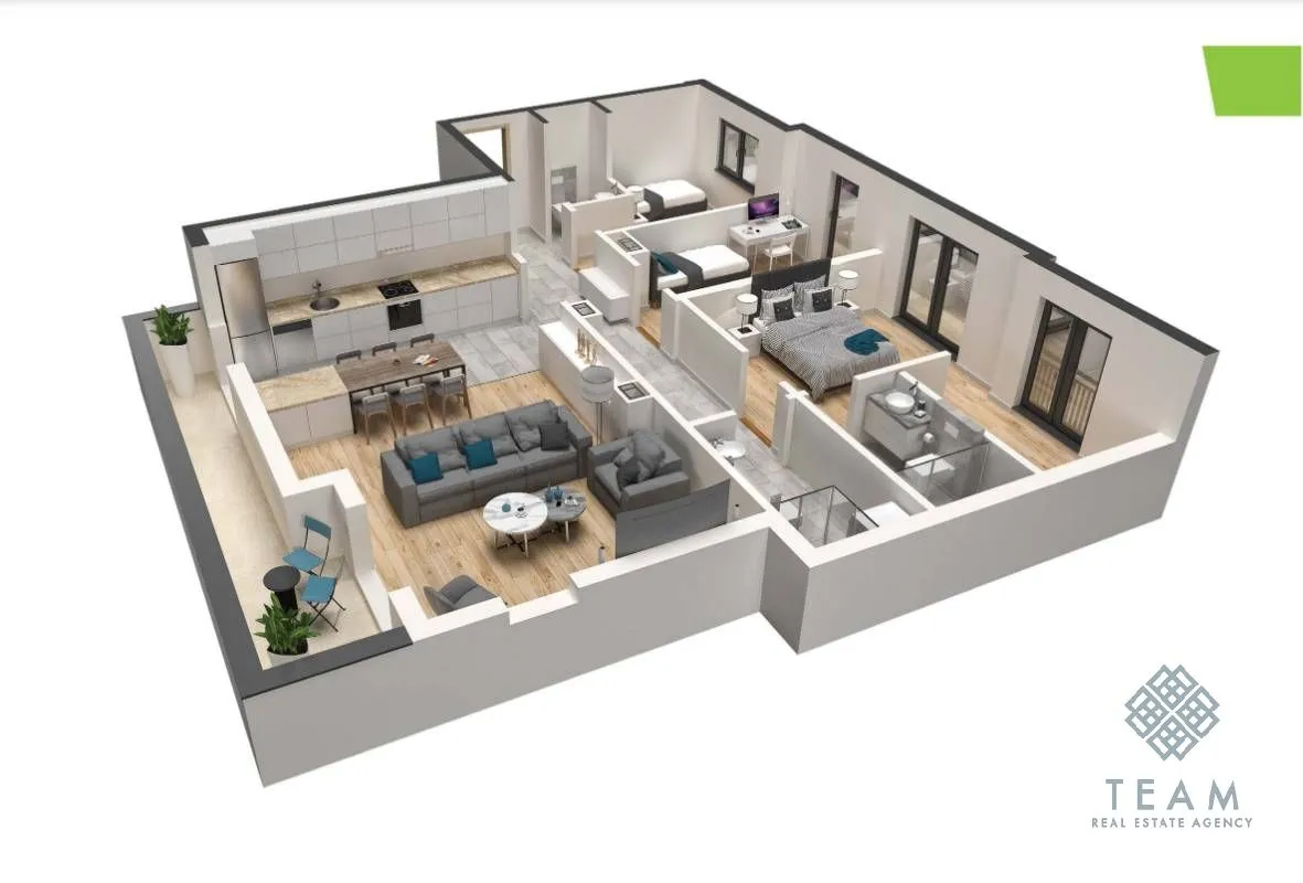 Prodaja, trosoban stan, 107m², Bijela, Herceg Novi