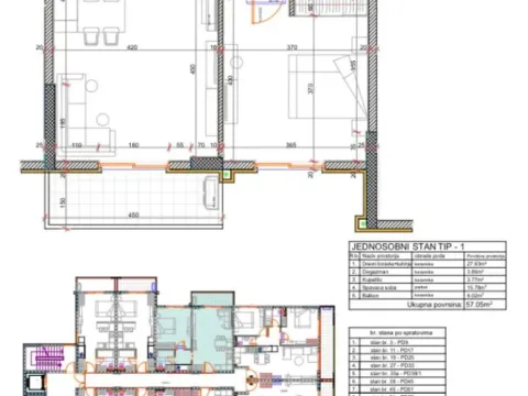 Sale, one bedroom apartment, 57m², Bjeliši, Bar - image 4